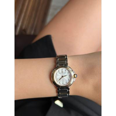 MAURICE LACROIX FIABA DATE 32MM STEEL SILVER DIAMOND DIAL QUARTZ REF: FA1004-PVP13-150-1