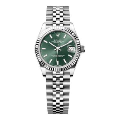 ROLEX DATEJUST 31MM STEEL JUBILEE MINT GREEN DIAL NEW FULL SET 2025 REF: 278274