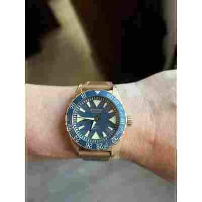 ETERNA KONTIKI BRONZE DIVER 44MM BRONZE BOX+PAPERS 2020 LEATHER STRAP AUTOMATIC REF: 1112.91.78.53.1421