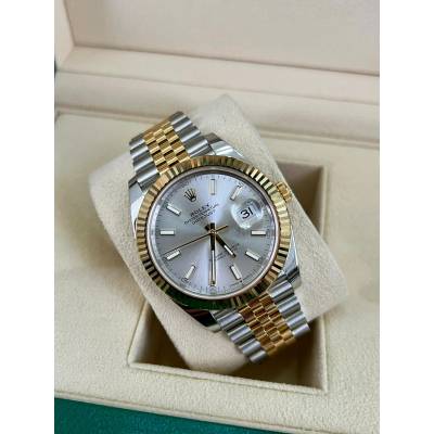 ROLEX DATEJUST 41 TWO TONE SILVER DIAL JUBILEE BOX+PAPERS 2024 AUTOMATIC REF: 126333-0002