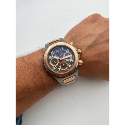 GIRARD PERREGAUX LAUREATO 44 TWO-TONE TITANIUM GREY DIAL AUTOMATIC PAPERS 2014