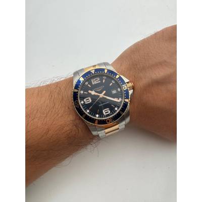 LONGINES HYDROCONQUEST 41 TWO-TONE BLUE DIAL QUARTZ BOX+PAPERS 2021 REF L3.740.3.98.7