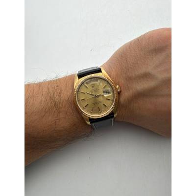 ROLEX DAY-DATE 36 MM YELLOW GOLD CHAMPAGNE AUTOMATIC BOX ONLY 1978 REF 18038