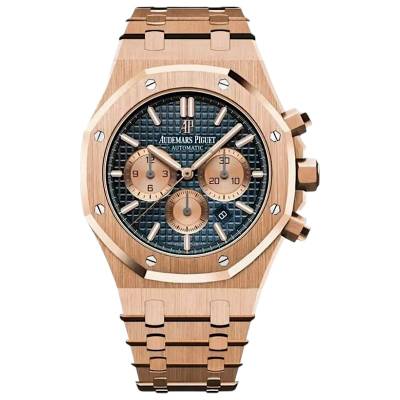 AUDEMARS PIGUET ROYAL OAK OFFSHORE CHRONOGRAPH 41 ROSE GOLD BLUE BOX+PAPERS REF: 26331OR.OO.1220OR.01
