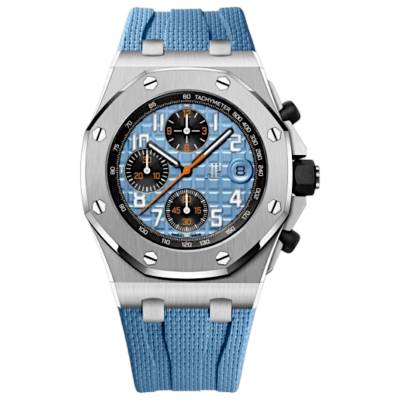 AUDEMARS PIGUET ROYAL OAK OFFSHORE 42 BABY BLUE BOX+PAPERS STEEL REF: 26238ST.OO.A340CA.01