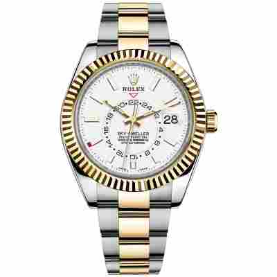 ROLEX SKY-DWELLER 42MM 18K YELLOW GOLD/STEEL ANNUAL CALENDAR REF: 326933