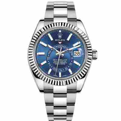 ROLEX SKY-DWELLER 42 WHITE GOLD BLUE DIAL AUTOMATIC ANNUAL CALENDAR REF: 326934