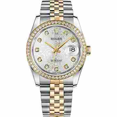 ROLEX DATEJUST 36 STEEL&GOLD ORIGINAL DIAMONDS SETTING REF: 116243