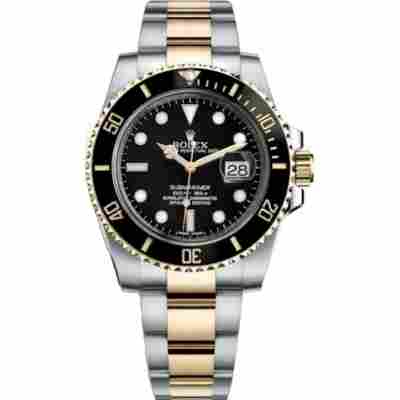 ROLEX SUBMARINER 40MM BLACK CERAMIC BEZEL STEEL OYSTER DATE REF: 116613LN