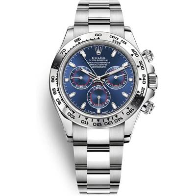 ROLEX DAYTONA WHITE GOLD BLUE DIAL 40MM REF: 116509