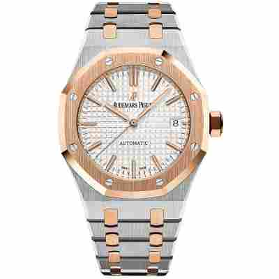 AUDEMARS PIGUET ROYAL OAK 37MM SELFWINDING ROSE GOLD/STEEL REF: 15450SR.OO.1256SR.01