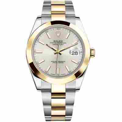 ROLEX DATEJUST 41MM TWO-TONE GOLD&STEEL SILVER DIAL REF: 126303