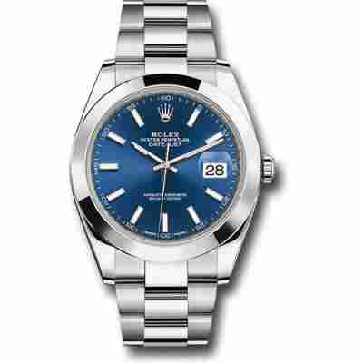 ROLEX DATEJUST 41MM STAINLESS STEEL BLUE DIAL REF: 126300