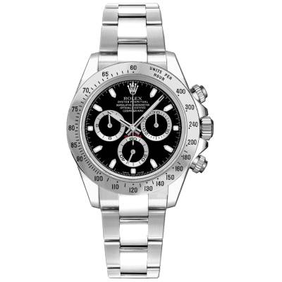 ROLEX DAYTONA COSMOGRAPH 40MM STEEL BLACK DIAL REF: 116520