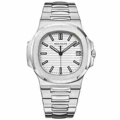 PATEK PHILIPPE NAUTILUS STEEL WHITE PIANO DIAL 40x38MM REF: 5711/1A-011