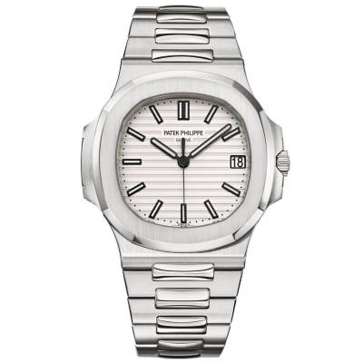 PATEK PHILIPPE NAUTILUS STEEL WHITE PIANO DIAL 40x38MM REF: 5711/1A-011