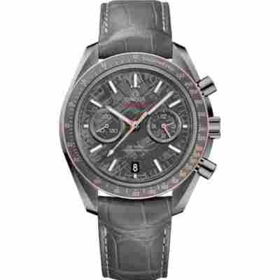 OMEGA SPEEDMASTER DARK SIDE OF THE MOON CO-AXIAL CHRONOMETER CHRONOGRAPH 44.25MM, METEORITE, GREY CERAMIC ON LEATHER STRAP, REF: 311.63.44.51.99.001