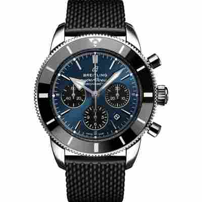 BREITLING SUPEROCEAN HERITAGE II CRONOGRAPH 44MM BLUE DIAL REF: AB0162121C1S1