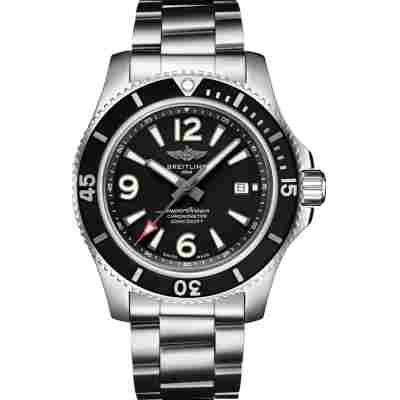 BREITLING SUPEROCEAN 44MM BLACK DIAL 1000 DIVER REF: A17367D71B1A1