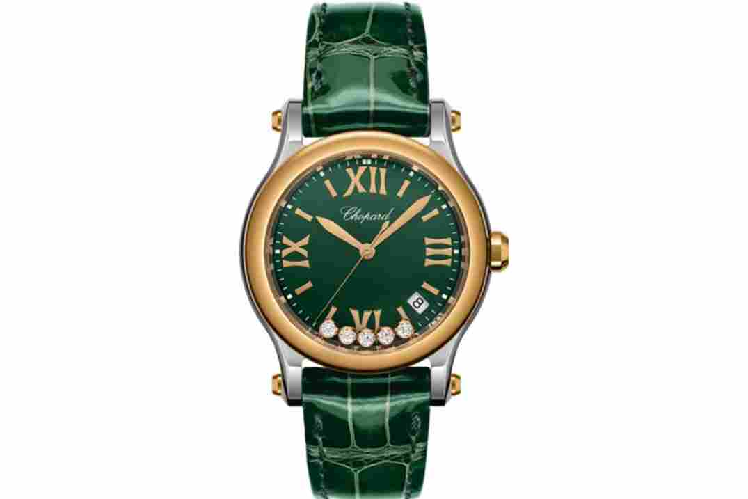 CHOPARD HAPPY SPORT 36MM STEEL GREEN DIAL 2021 REF: 278582-6005