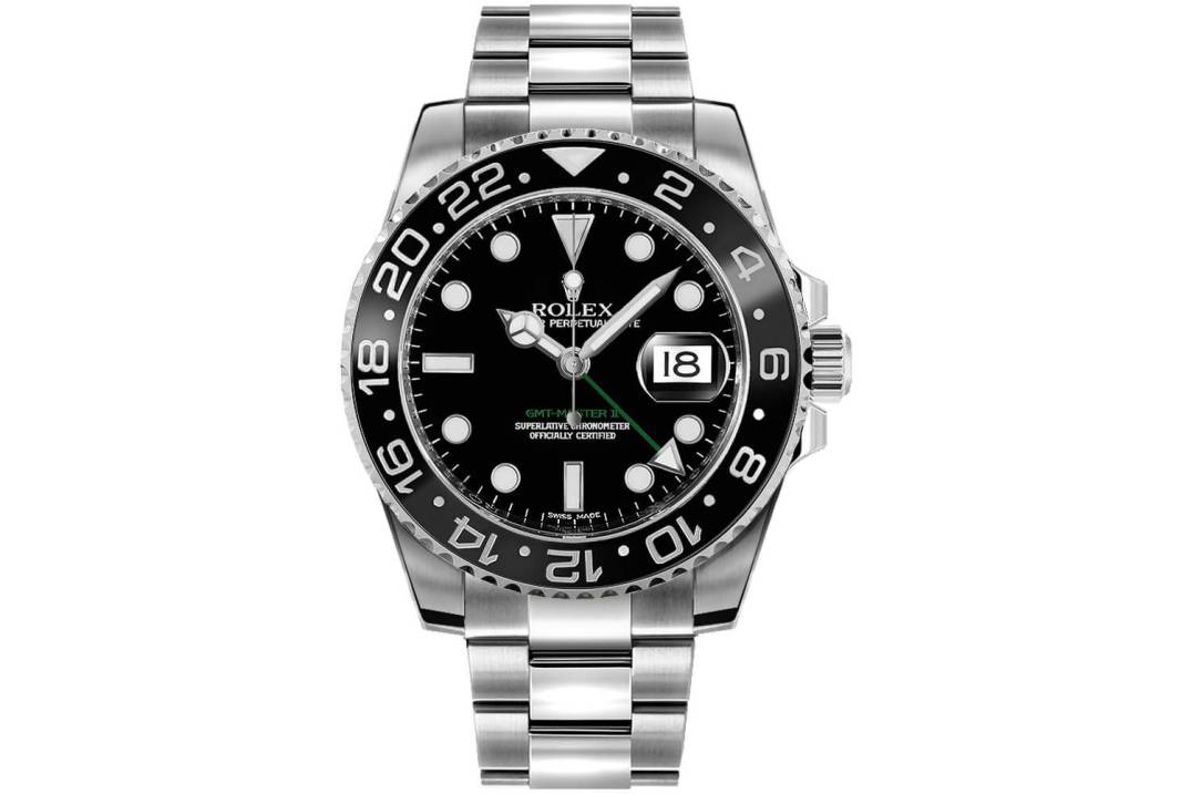 ROLEX GMT-MASTER II 40MM BLACK DIAL OYSTERSTEEL REF: 116710LN