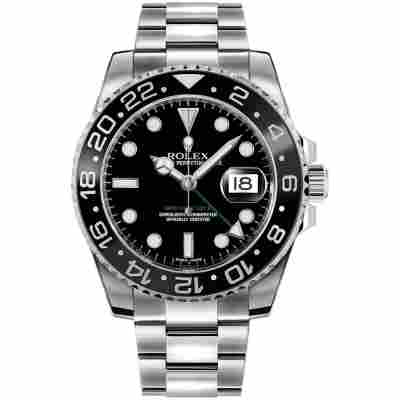 ROLEX GMT-MASTER II 40MM BLACK DIAL OYSTERSTEEL REF: 116710LN