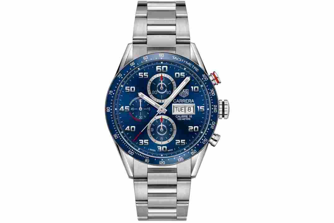 TAG HEUER 43MM CARRERA DAY-DATE CHRONOGRAPH REF: CV2A10