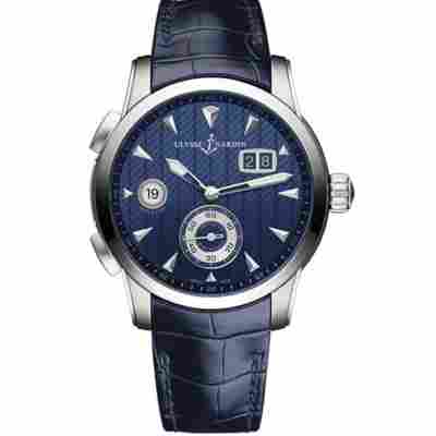 ULYSSE NARDIN CLASSIC DUAL TIME 42MM REF: 	3243-132/E0