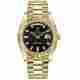 ROLEX DAY-DATE 18K YELLOW GOLD BLACK DIAL DIAMONDS 40MM REF: 228238