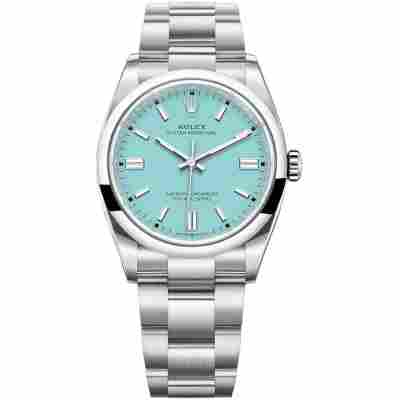 ROLEX OYSTER PERPETUAL TIFANNY BLUE DIAL 36MM REF: 126000