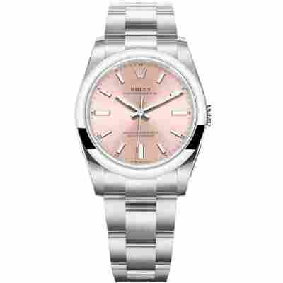 ROLEX OYSTER PERPETUAL PINK DIAL 34MM REF: 124200