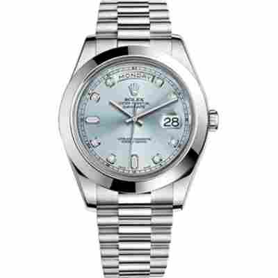 ROLEX DAY-DATE II 41MM PLATINUM AUTOMATIC REF: 218206