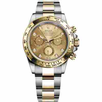 ROLEX DAYTONA COSMOGRAPH 40MM CHAMPAGNE DIAMOND DIAL REF: 116503