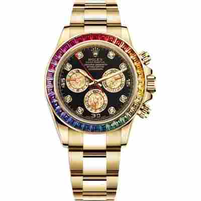 ROLEX DAYTONA COSMOGRAPH RAINBOW DIAMOND BEZEL REF: 116528