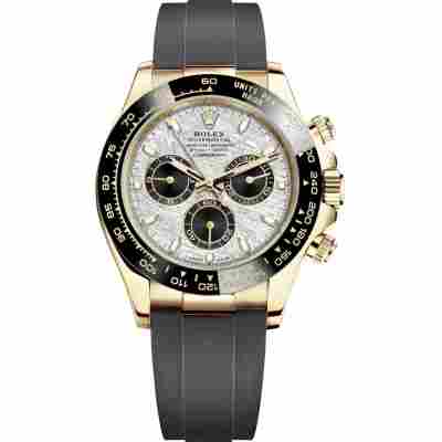 ROLEX DAYTONA COSMOGRAPH 40MM YELLOW GOLD METEORITE DIAL OYSTERFLEX REF: 116518LN 