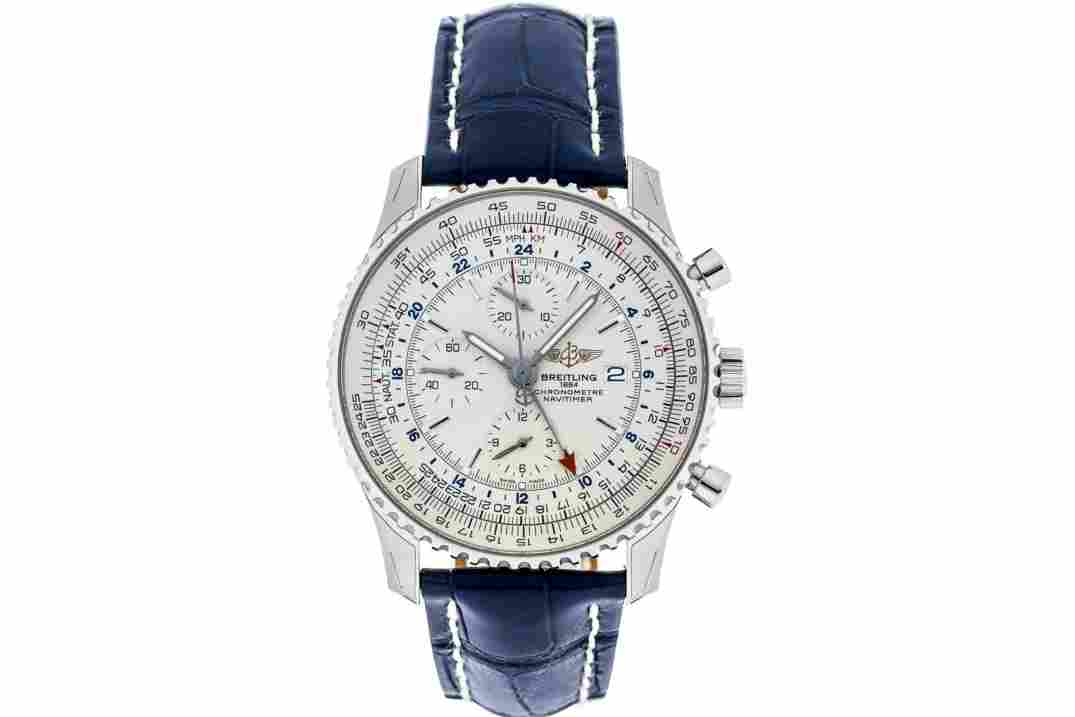 BREITLING NAVITIMER WORLD 46MM CHRONOGRAPH WHITE DIAL REF: A2432212|C651|101X