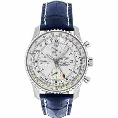 BREITLING NAVITIMER WORLD 46MM CHRONOGRAPH WHITE DIAL REF: A2432212|C651|101X