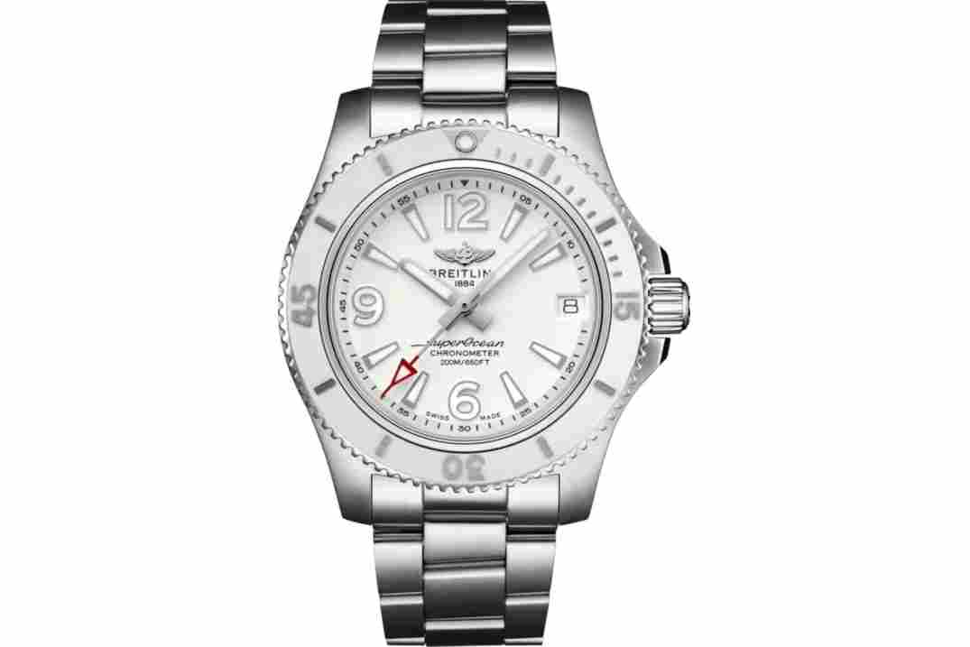 BREITLING SUPEROCEAN 36MM WHITE DIAL AUTOMATIC REF: A17316D21A1A1