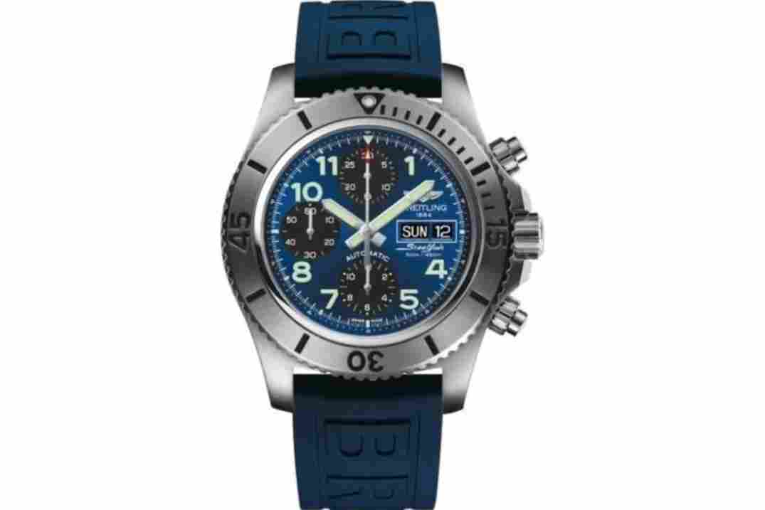 BREITLING SUPEROCEAN 44MM CHRONOGRAPH BLUE DIAL REF: A13341C3/C893