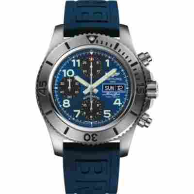 BREITLING SUPEROCEAN 44MM CHRONOGRAPH BLUE DIAL REF: A13341C3/C893