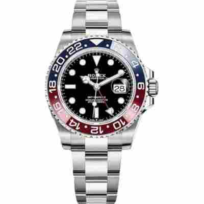 ROLEX GMT MASTER II PEPSI BEZEL 40MM STAINLESS STEEL OYSTER REF: 126710BLRO