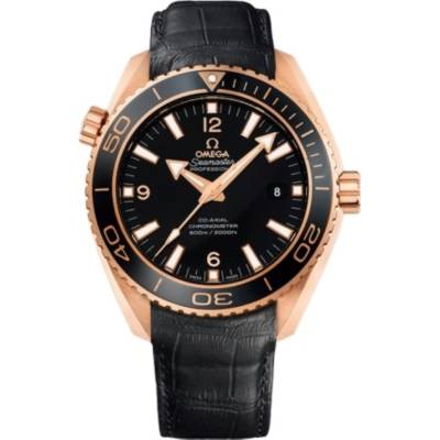 OMEGA SEAMASTER PLANET OCEAN 45.5MM ROSE GOLD LEATHER REF: 232.63.46.21.01.001