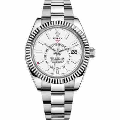 ROLEX SKY-DWELLER 42 WHITE GOLD&STEEL AUTOMATIC ANNUAL CALENDAR REF: 326934