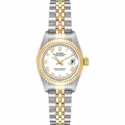 ROLEX LADY DATEJUST 26 YELLOW GOLD&STEEL WHITE DIAL JUBILEE REF: 179174