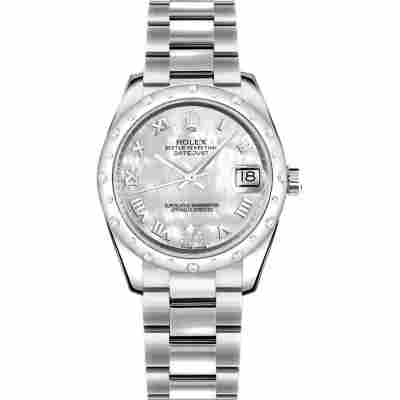 ROLEX DATEJUST 31 MOP WHITE GOLD DIAMOND AUTOMATIC  REF: 178344