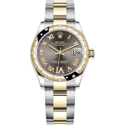 ROLEX DATEJUST 31 YELLOW GOLD&STEEL BROWN DIAL JUBILEE AUTOMATIC REF: 278273RBR