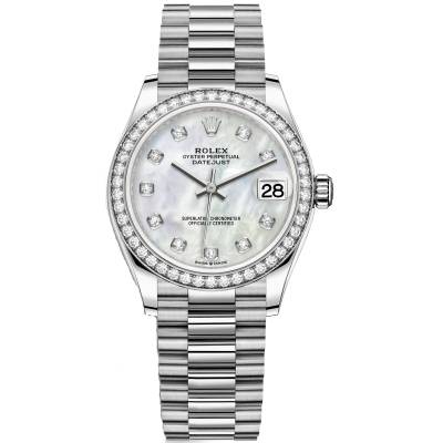 ROLEX DATEJUST 31 WHITE GOLD&STEEL MOP DIAL PRESIDENT REF: 278289RBR