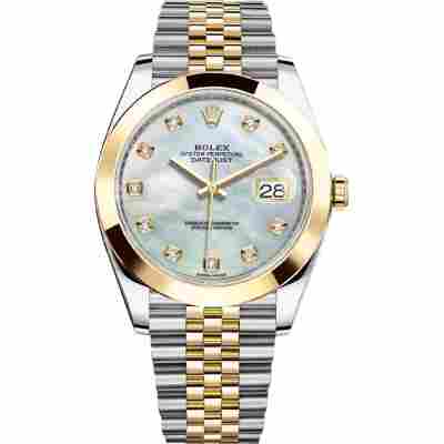 ROLEX DATEJUST 41 YELLOW GOLD&STEEL MOP DIAL OYSTER AUTOMATIC REF: 126303
