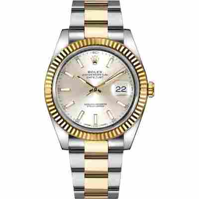 ROLEX DATEJUST 41 YELLOW GOLD&STEEL SILVER DIAL JUBILEE REF: 126333