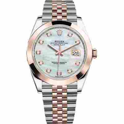 ROLEX DATEJUST 41 ROSE GOLD&STEEL MOP DIAL JUBILEE AUTOMATIC REF: 126333